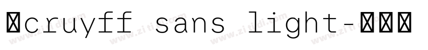 用cruyff sans light字体转换